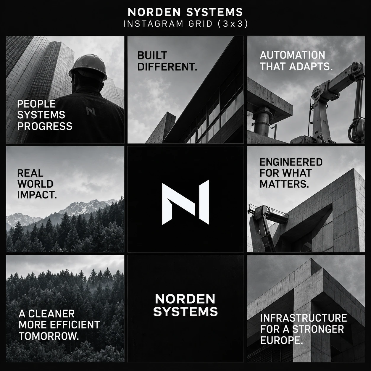 NORDEN SYSTEMS · Instagram composition · overview