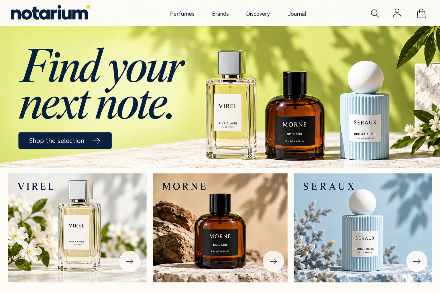 NOTARIUM · Machetă vizuală · website conceptual · desktop