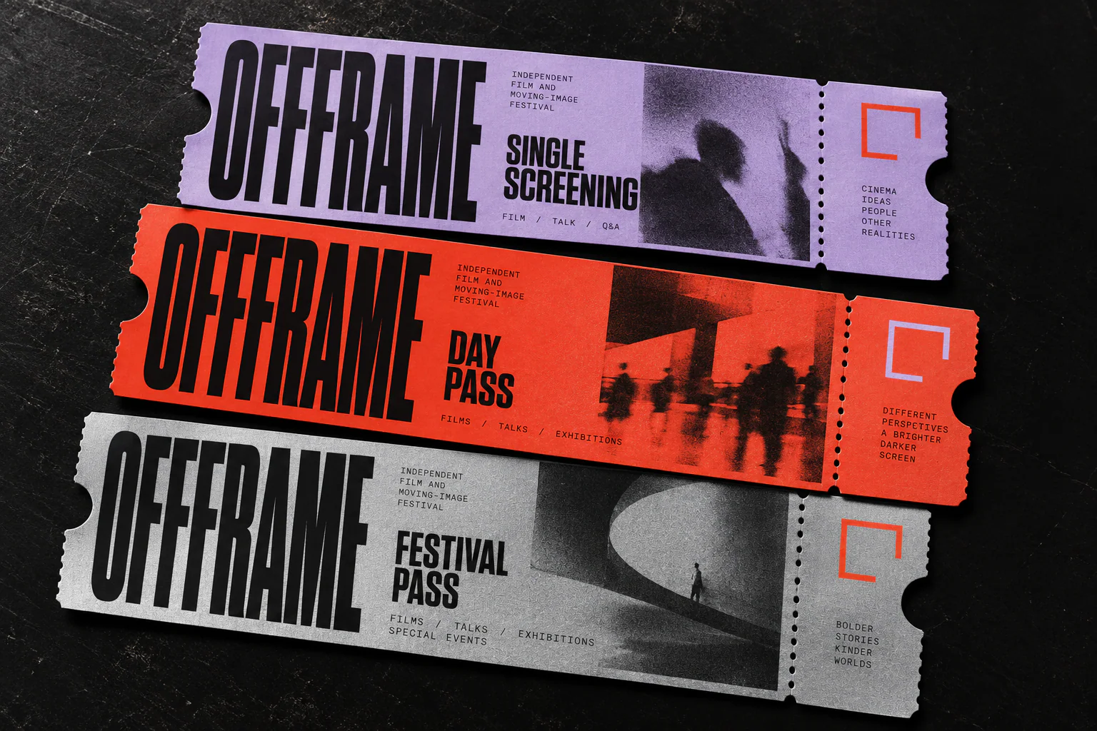 OFFRAME · Identity in use · mockup