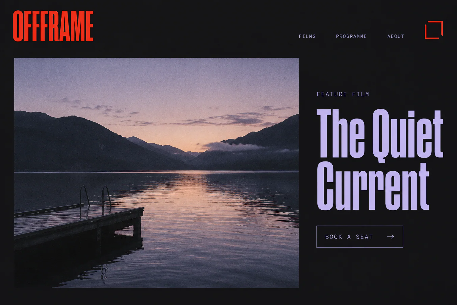 OFFRAME · The next step · concept mockup