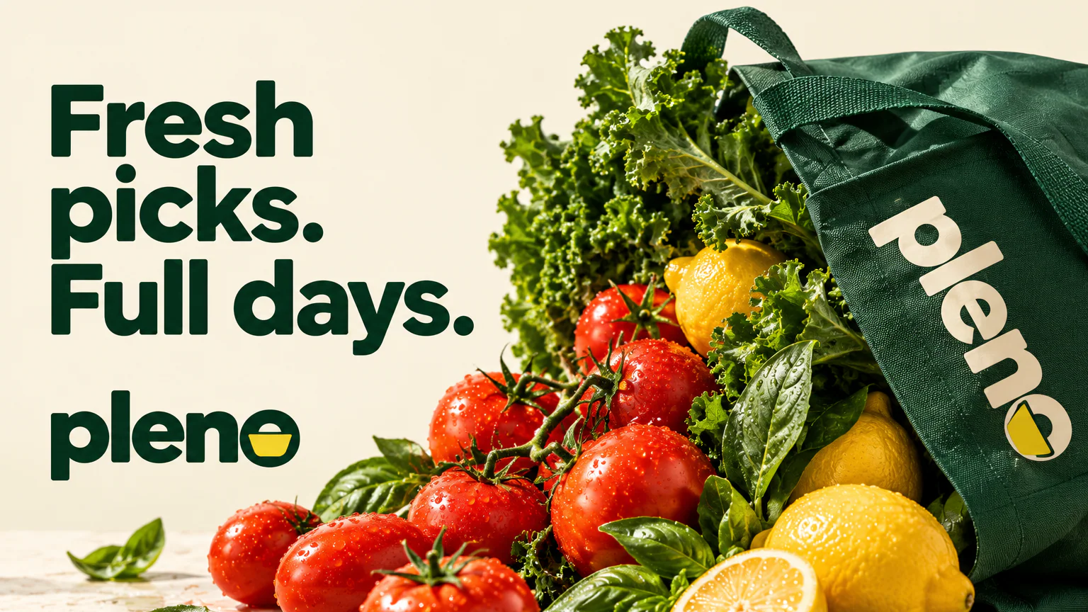 PLENO · A supermarket that starts with what is fresh.