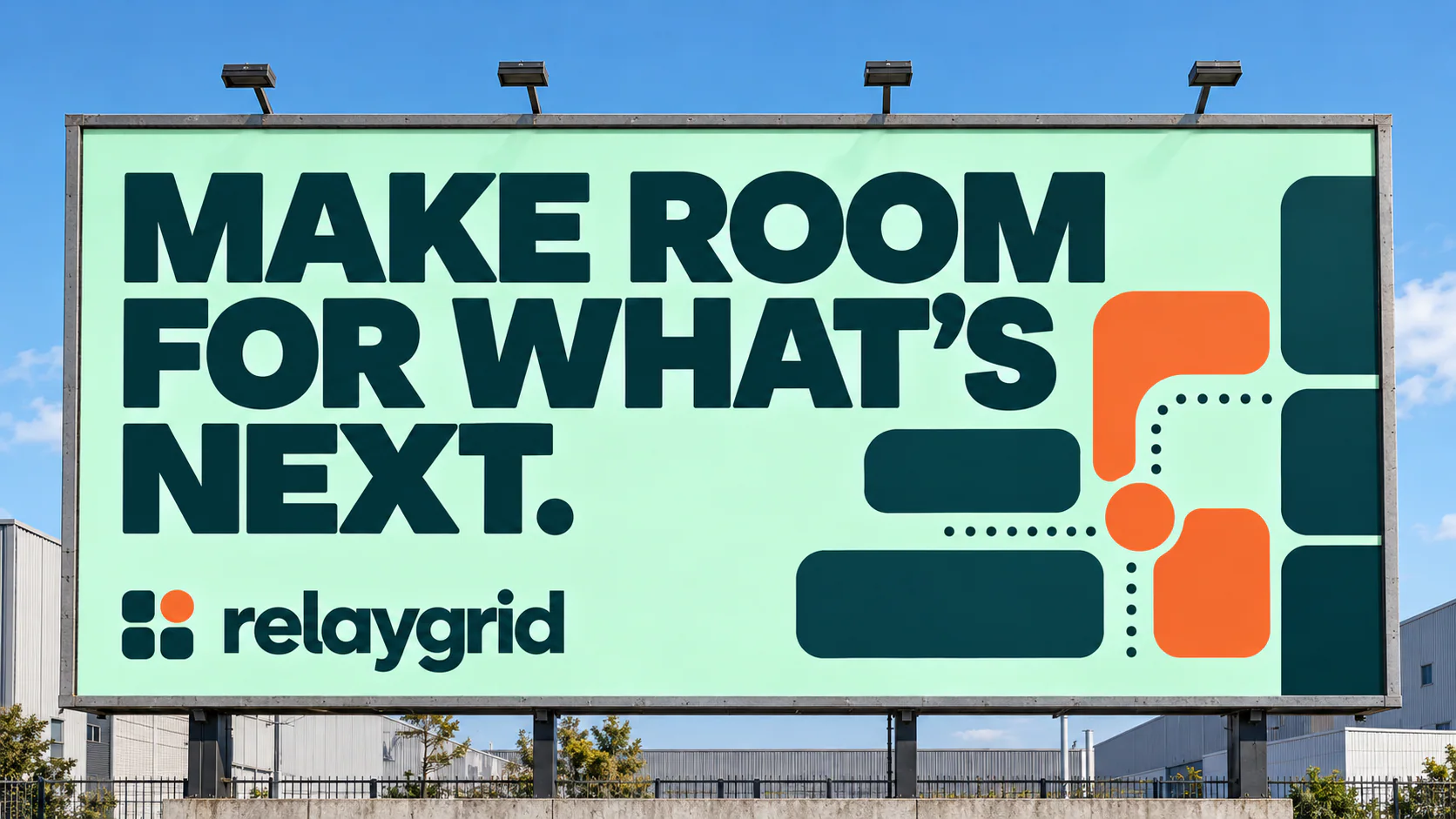 RELAYGRID · Outdoor · placement mockup
