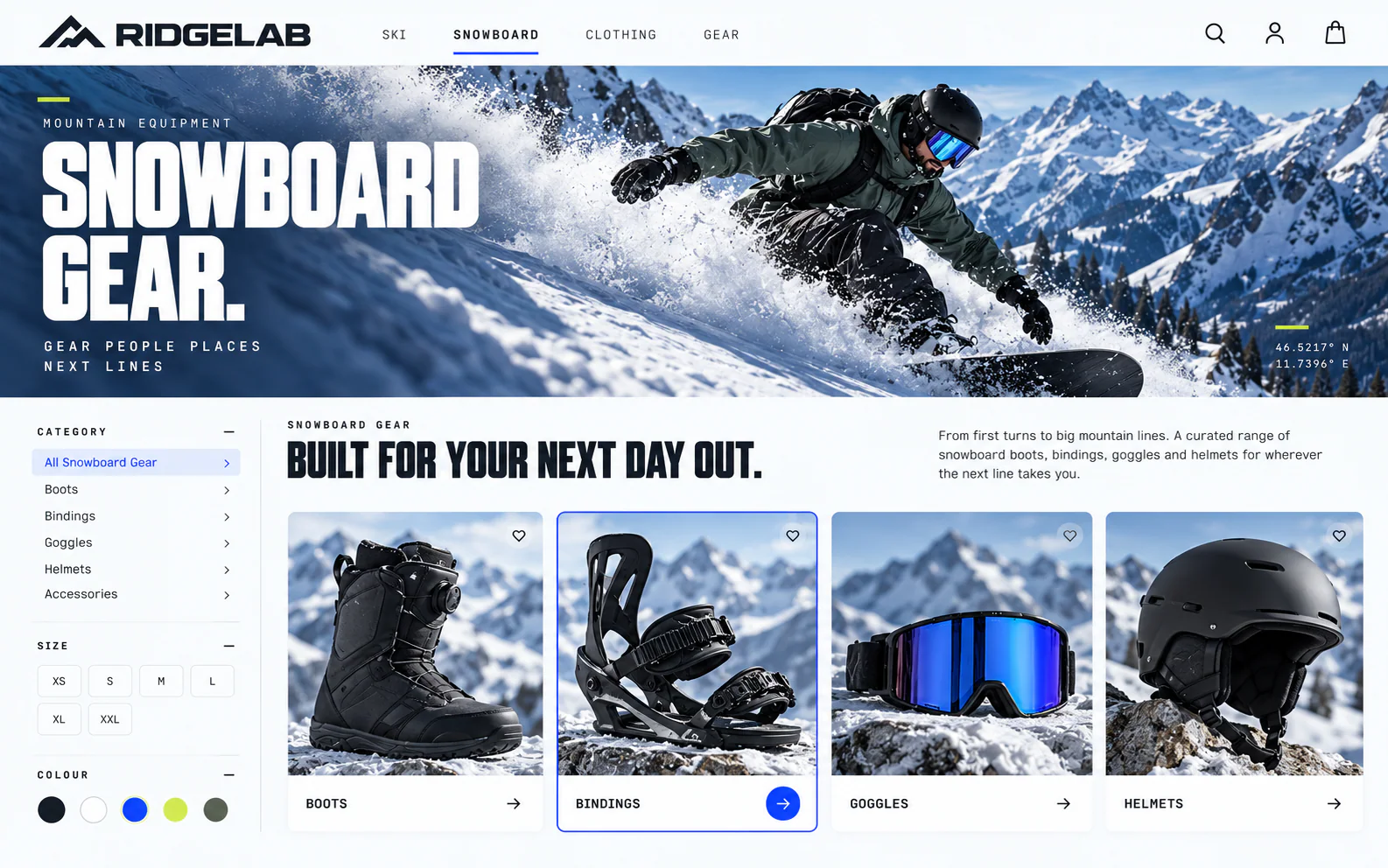 RIDGELAB · The next step · concept mockup