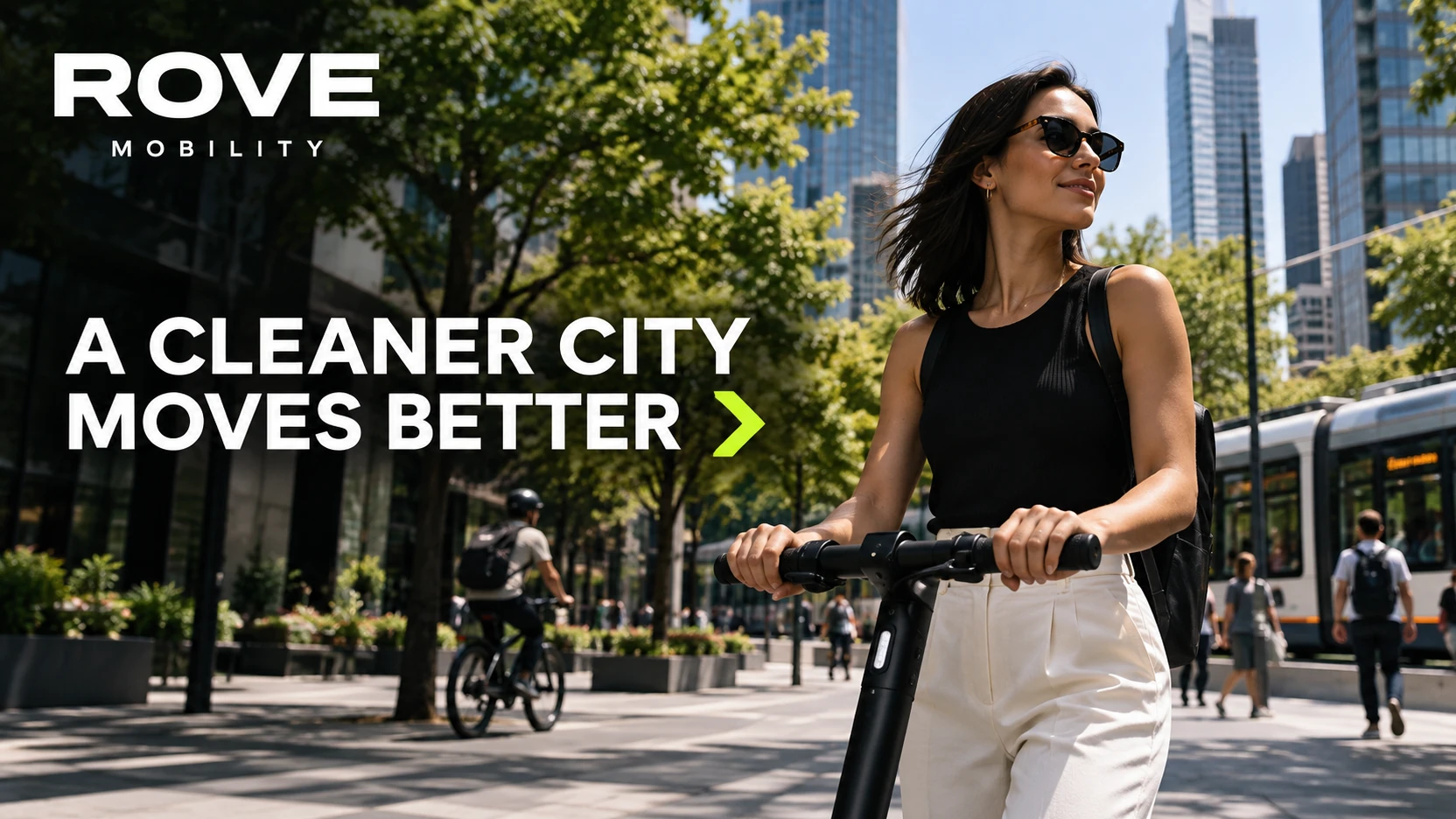 ROVE MOBILITY · Key visuals 001 · A cleaner city