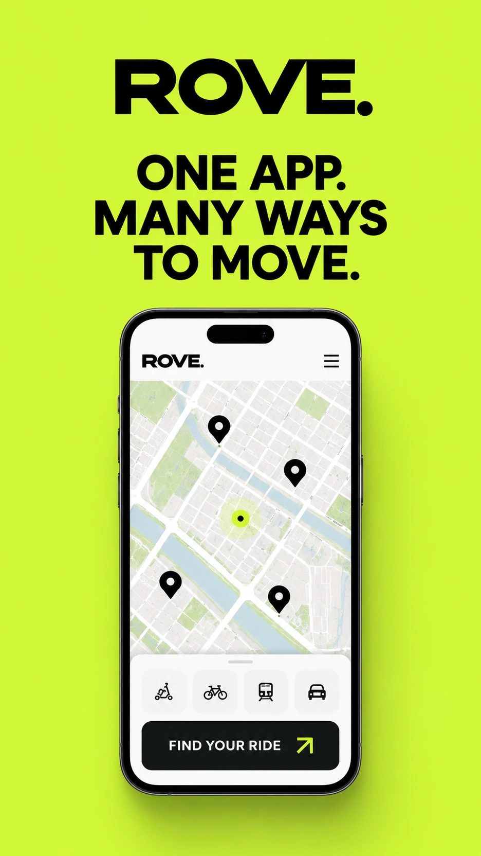 ROVE MOBILITY · Vertical format · static visual