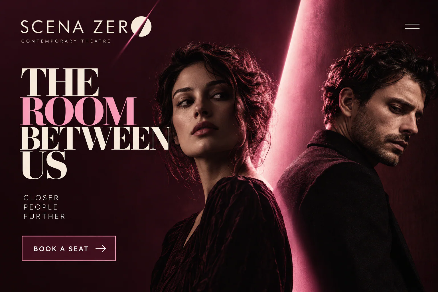 SCENA ZERO · The next step · concept mockup