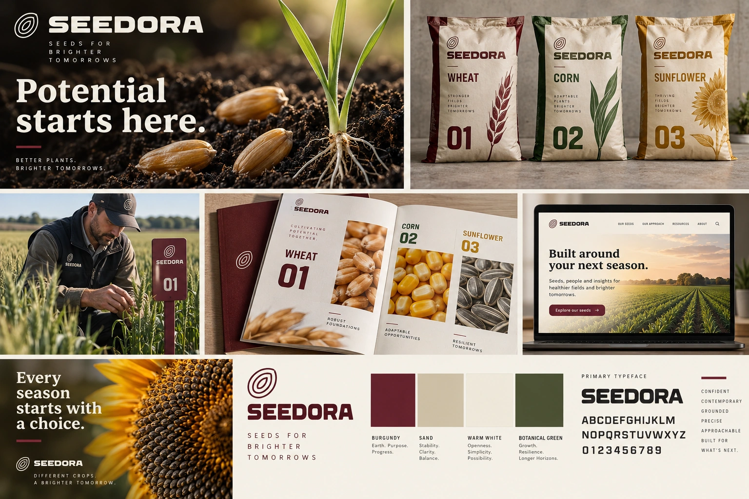 SEEDORA · Direction moodboard · Shared applications and boards