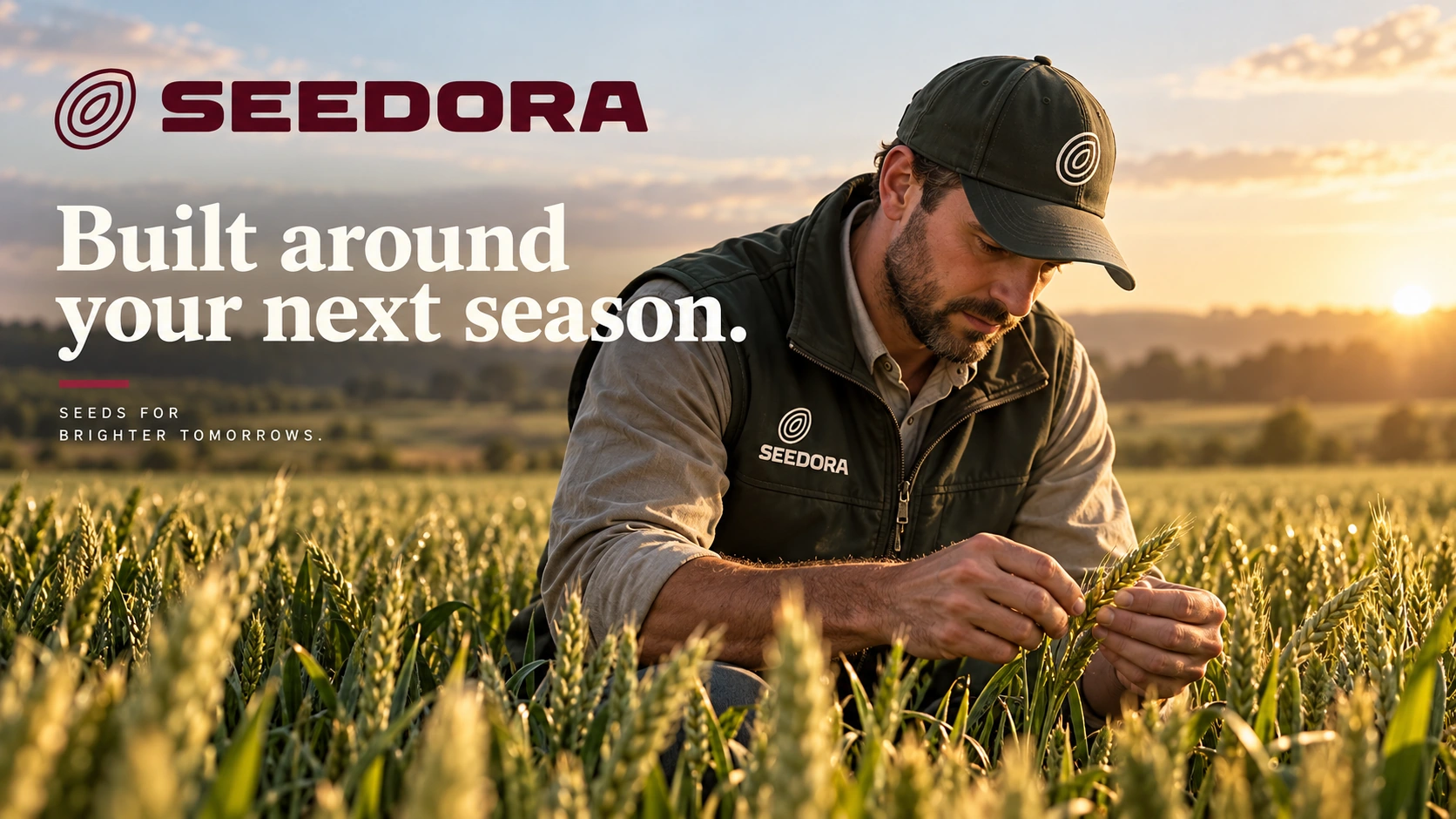 SEEDORA · Key visual: people and experience · The field comes first