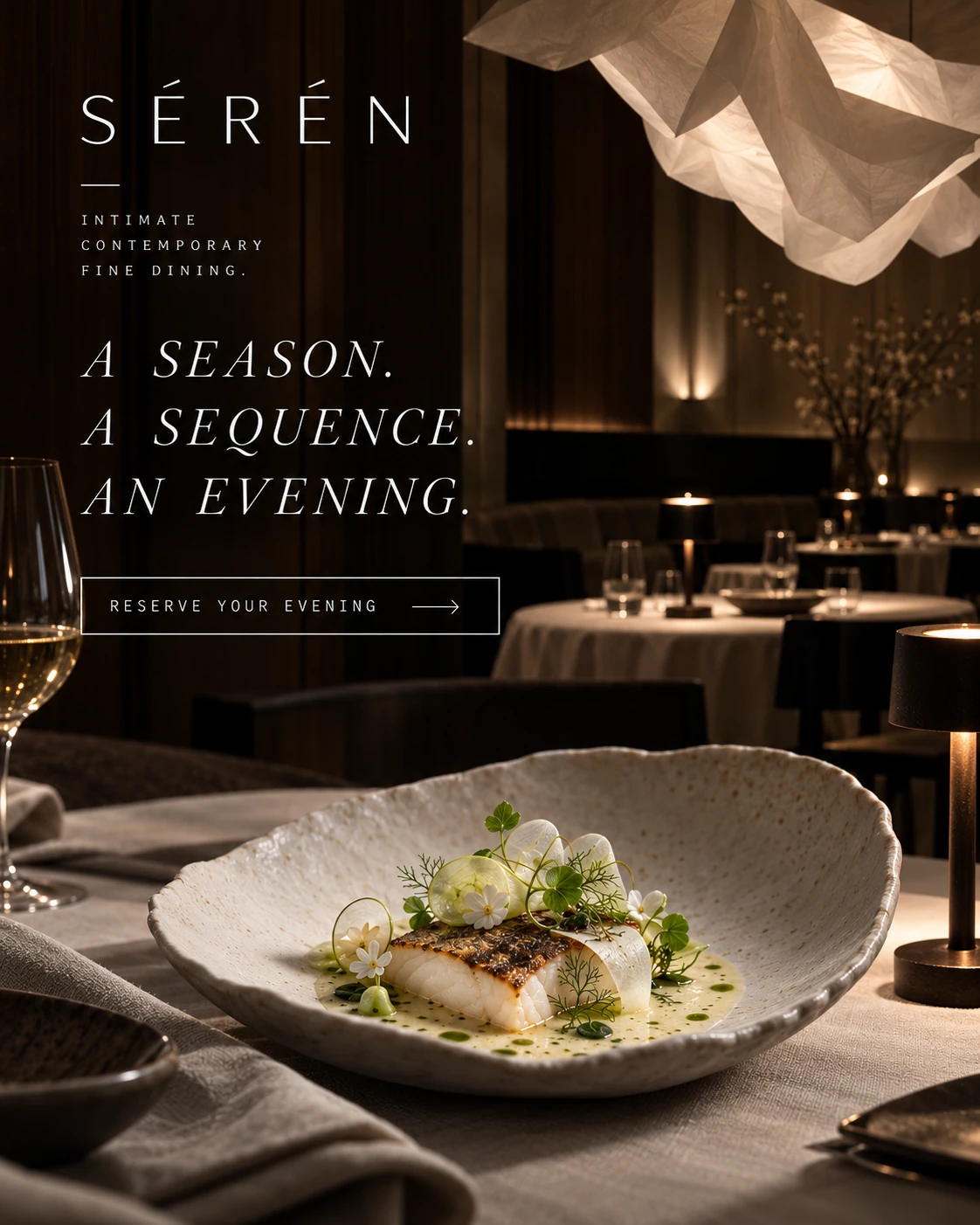 SÉRÉN · Digital ads / PPC 005 · An evening, carefully composed.