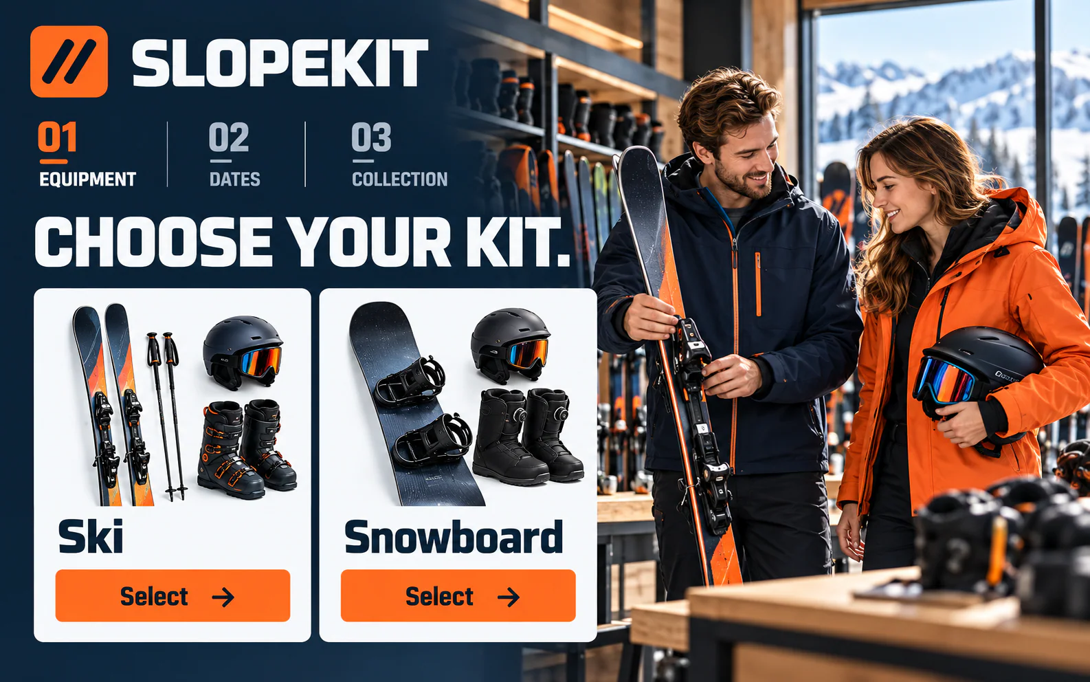 SLOPEKIT · The next step · concept mockup
