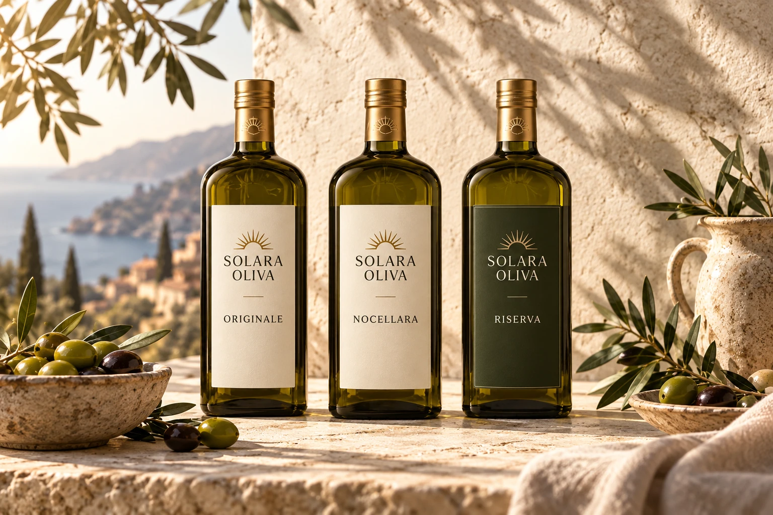 SOLARA OLIVA · Product and packaging · concept