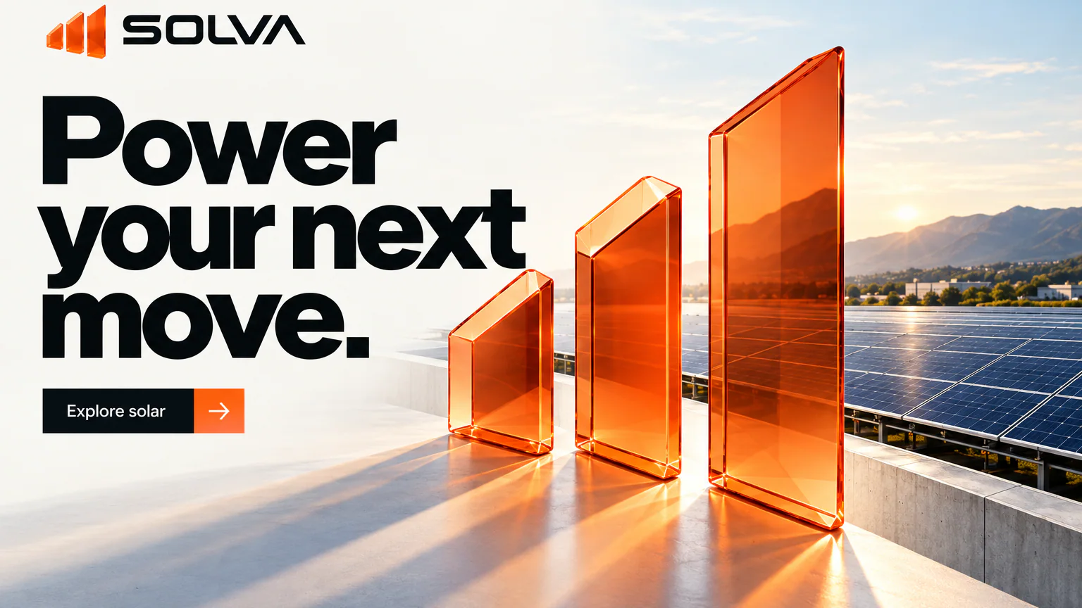 SOLVA · Solar, presented like technology.