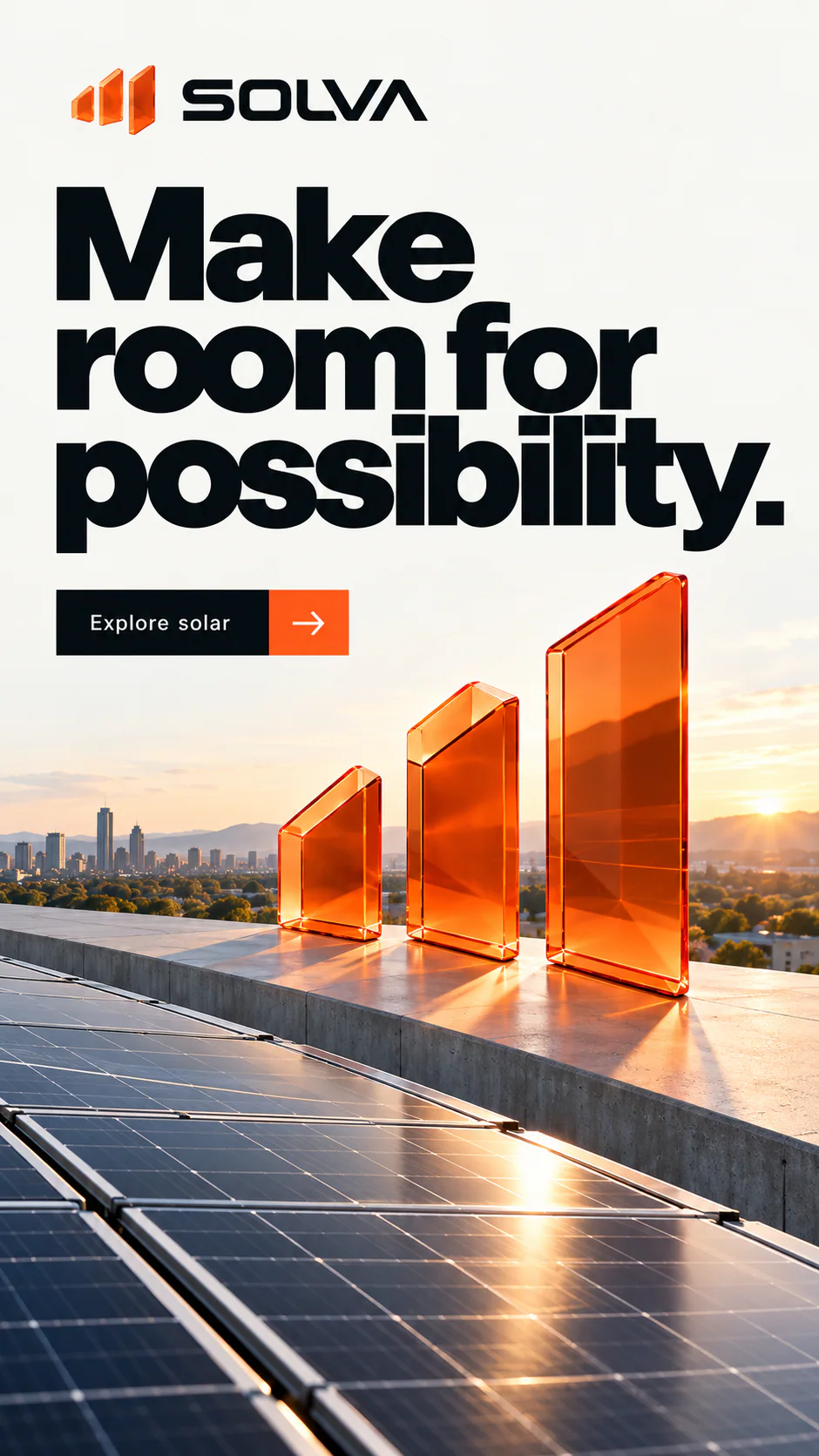 SOLVA · Digital ad 5 · Orange glass fins