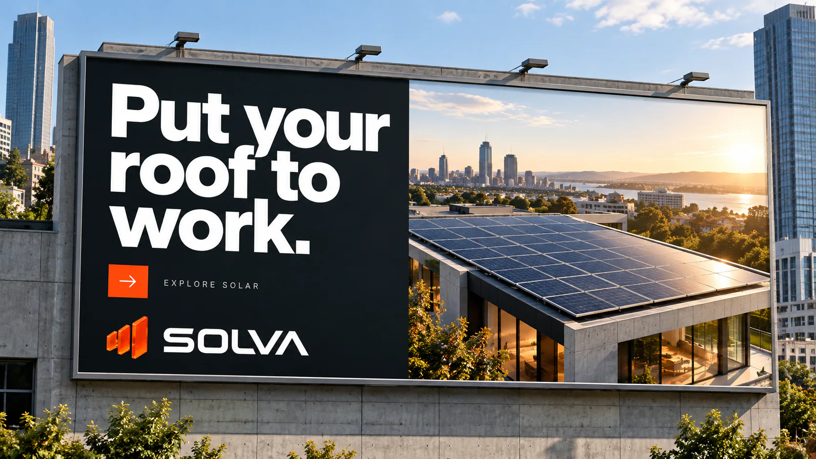 SOLVA · Outdoor · placement mockup
