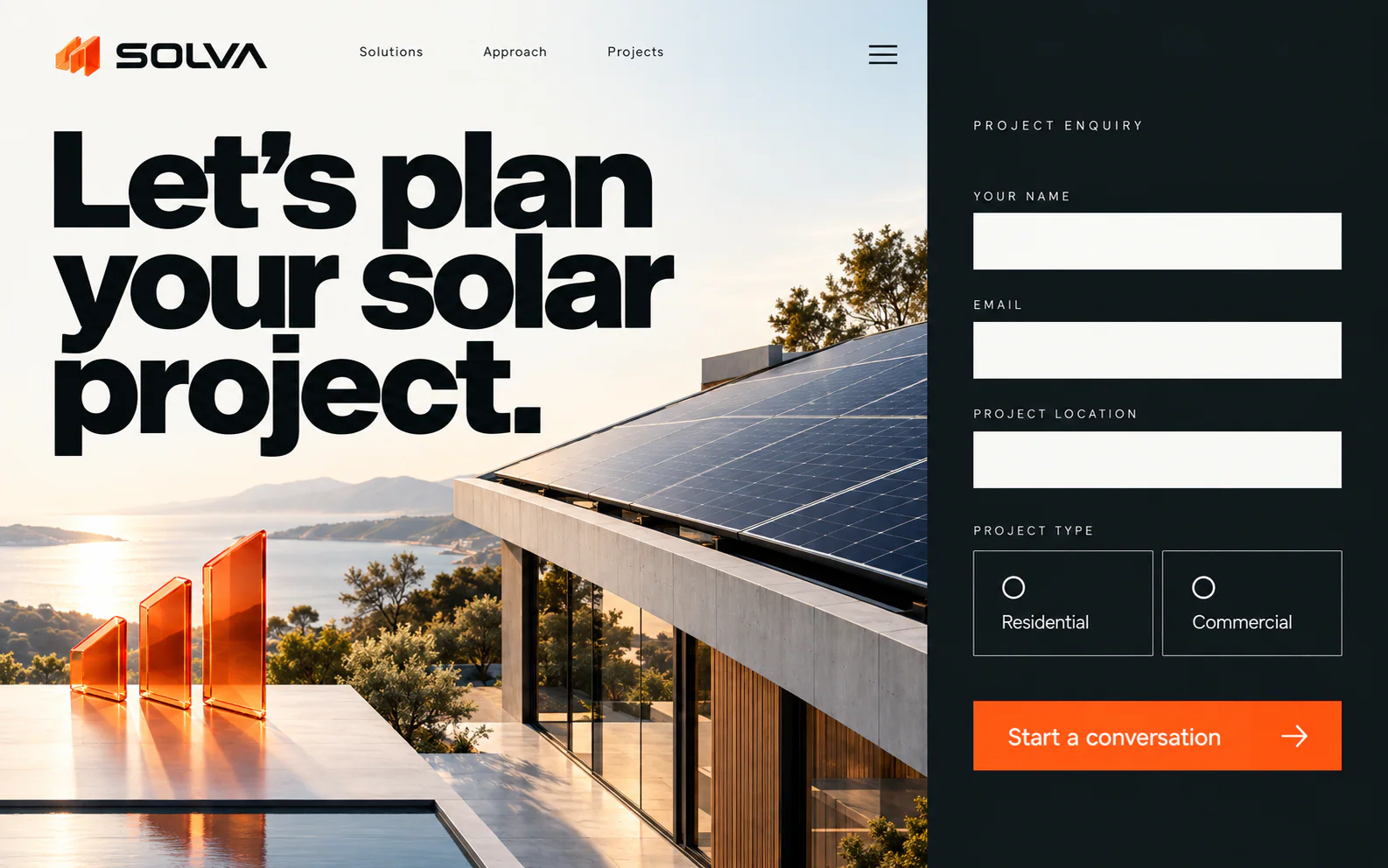 SOLVA · The next step · concept mockup