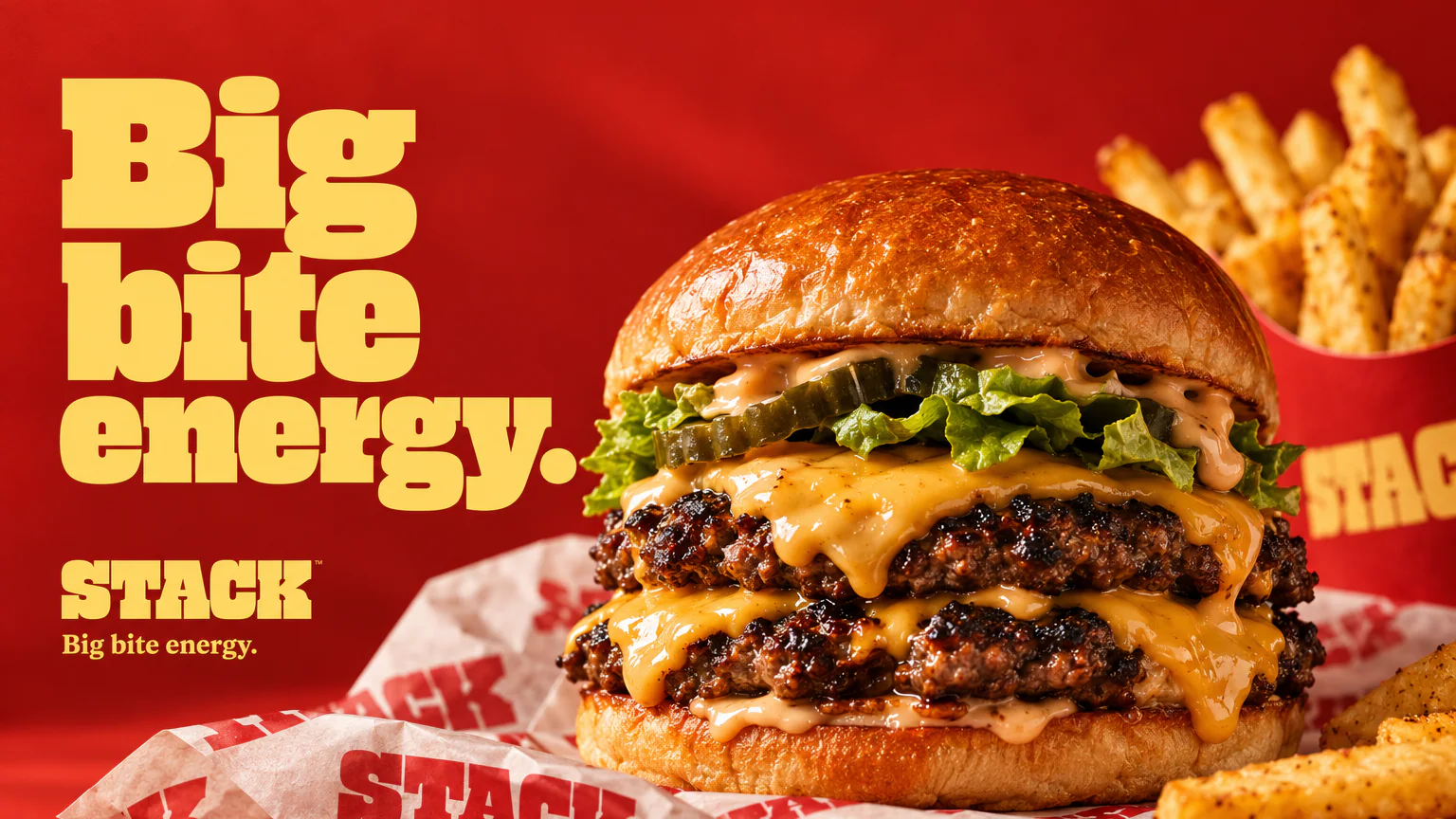 STACK · A burger brand with an appetite for attention.