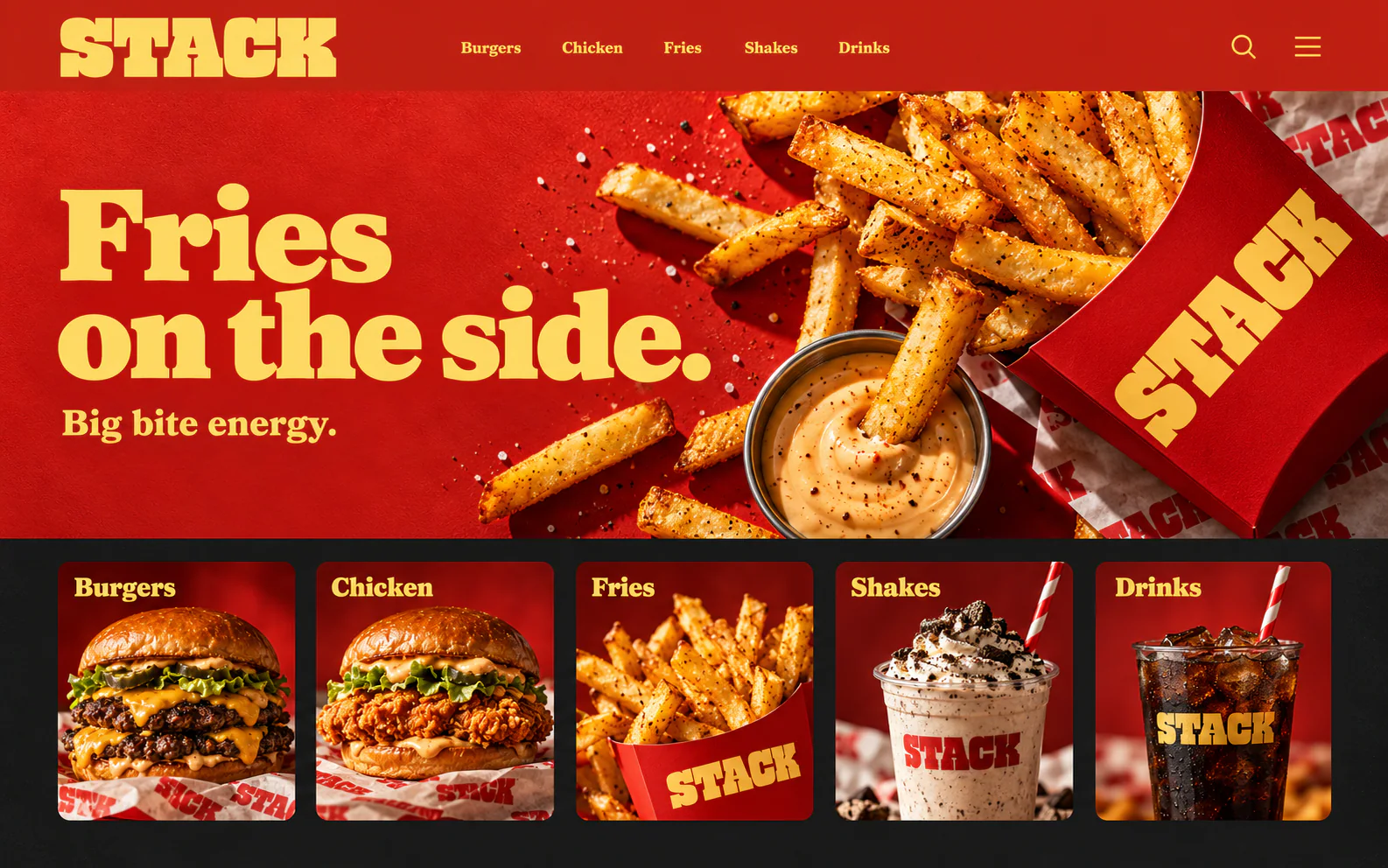 STACK · The next step · concept mockup