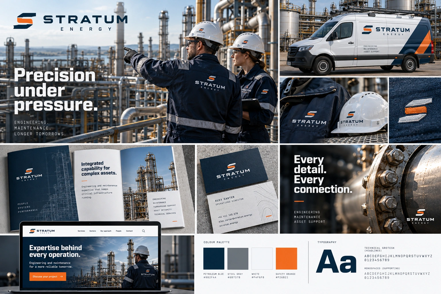 STRATUM ENERGY · Direction moodboard · Shared applications and boards
