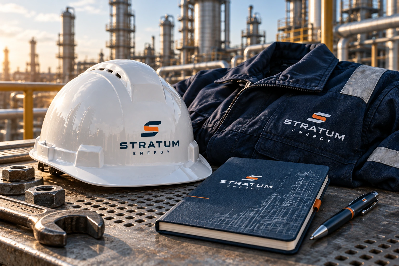 STRATUM ENERGY · Brand kit, mockup · Shared applications and boards