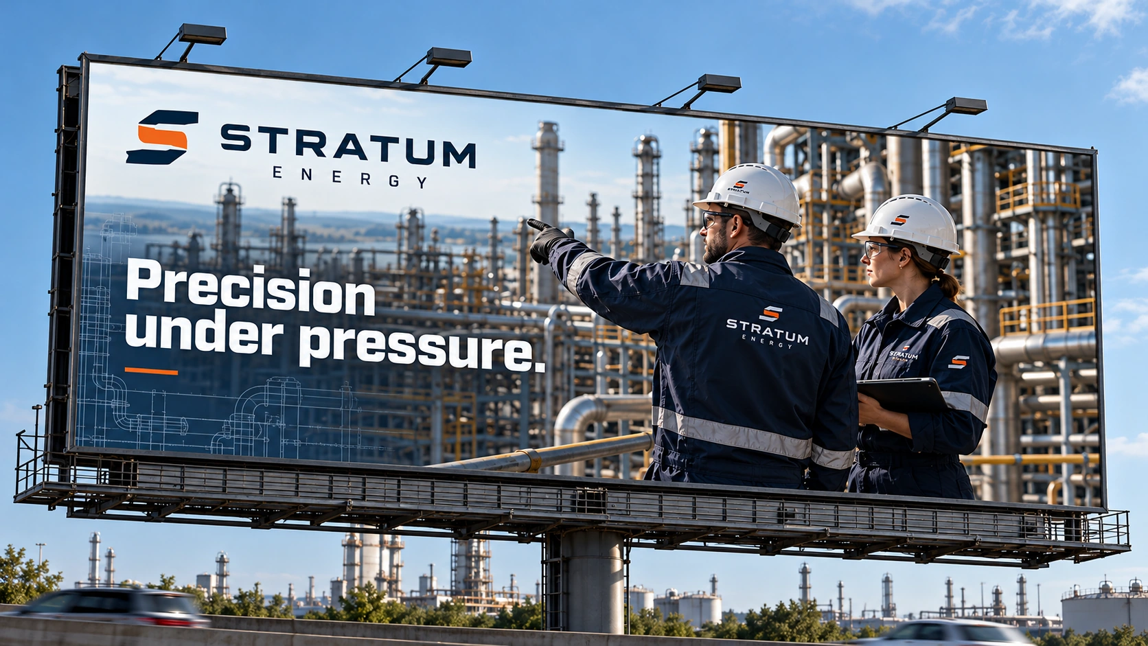STRATUM ENERGY · Outdoor · placement mockup