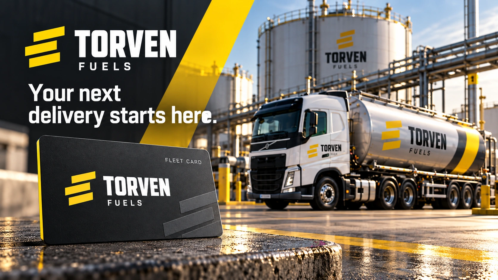 TORVEN FUELS · Key visual: product in focus · The next delivery