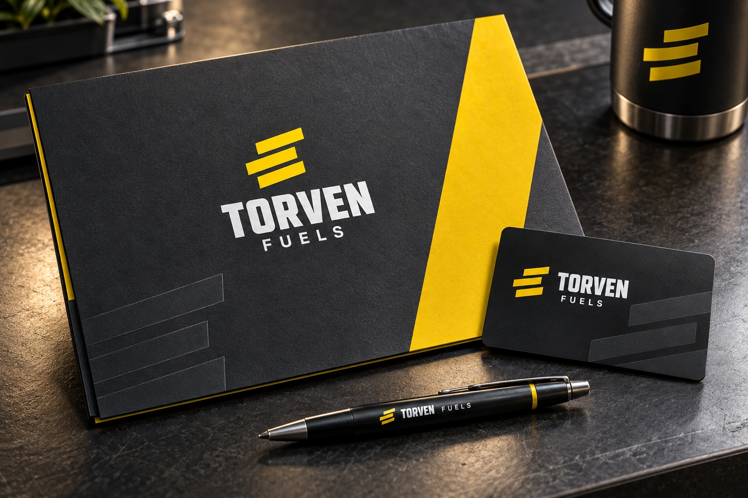 TORVEN FUELS · Identity in use · mockup