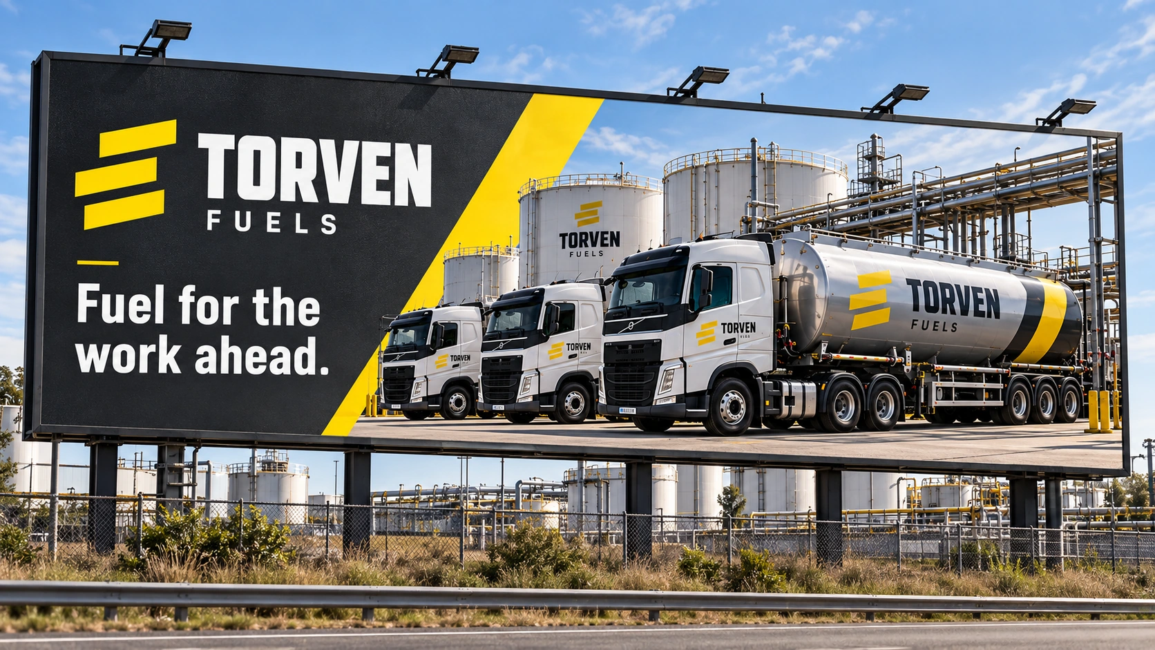 TORVEN FUELS · Outdoor · placement mockup