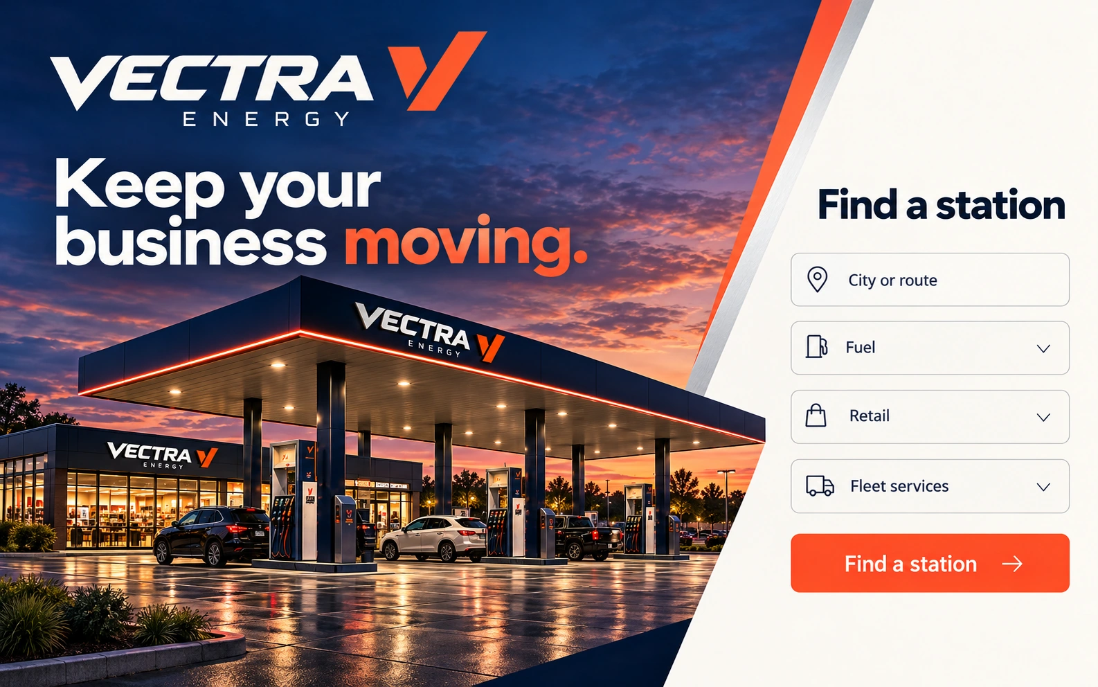 VECTRA ENERGY · Pasul următor · machetă conceptuală