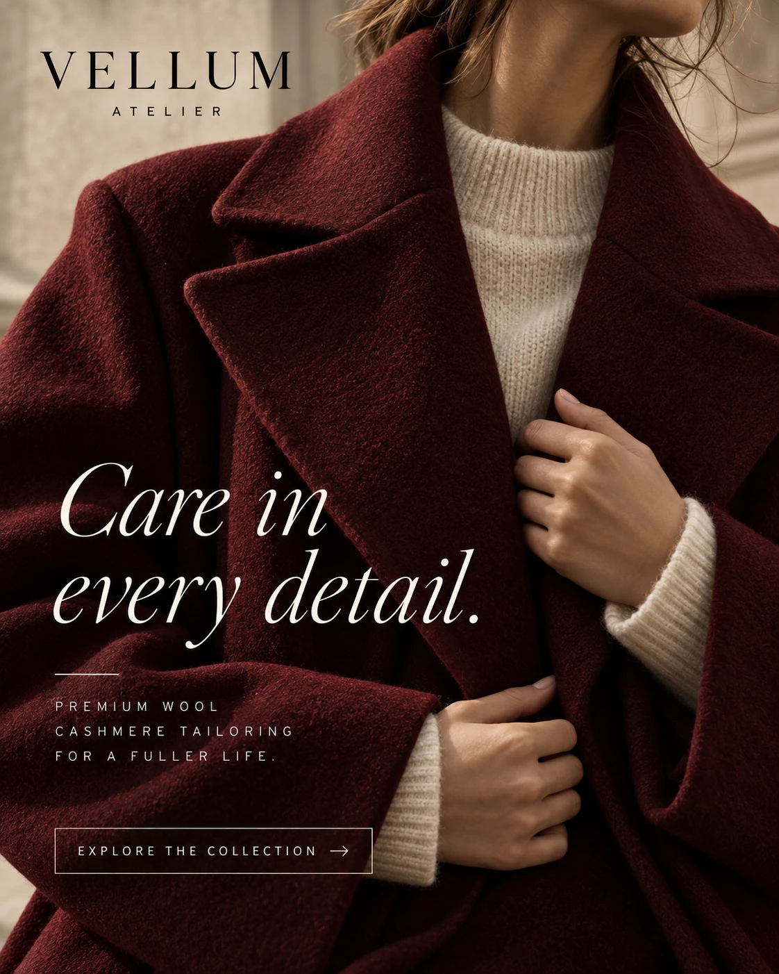 VELLUM ATELIER · Digital ads / PPC 006 · A quieter kind of presence.