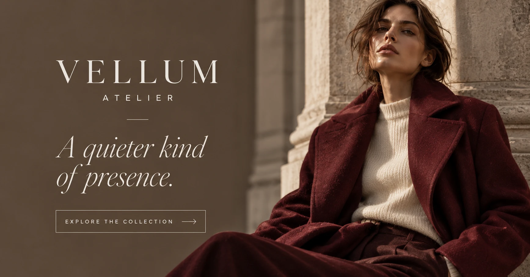 VELLUM ATELIER · Digital ads / PPC 007 · A quieter kind of presence.