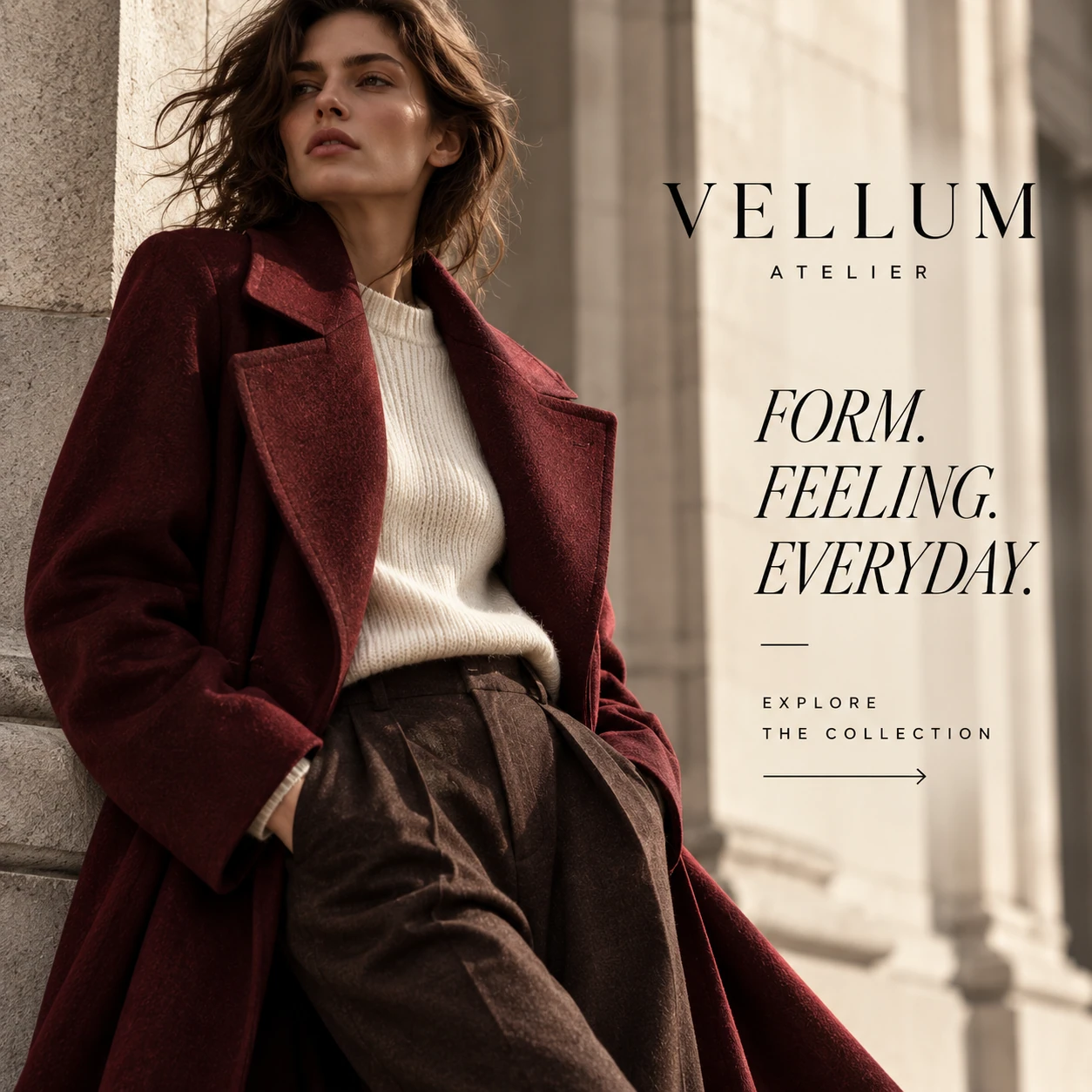 VELLUM ATELIER · Digital ads / PPC 008 · A quieter kind of presence.