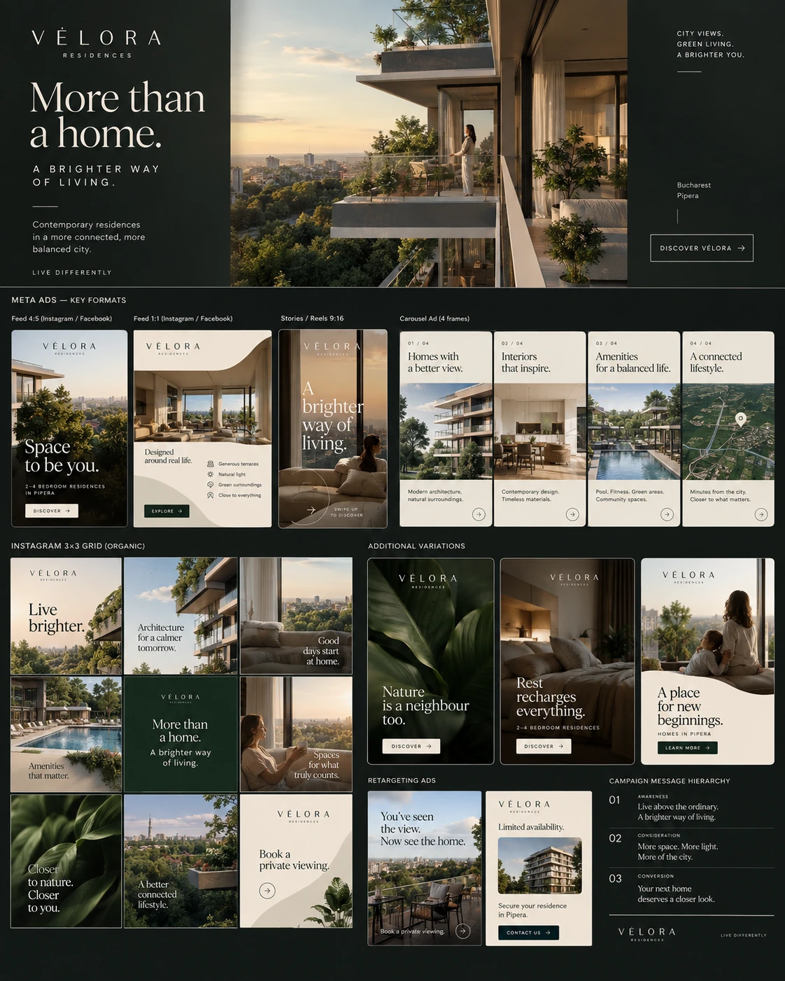 VÉLORA RESIDENCES · Digital ads / PPC 003 · The brand world