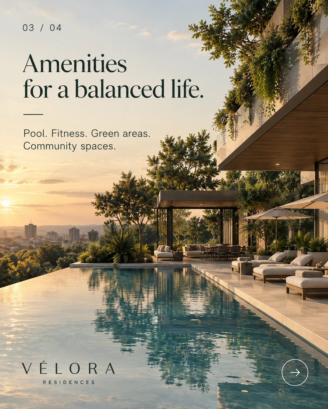 VÉLORA RESIDENCES · An experience detail