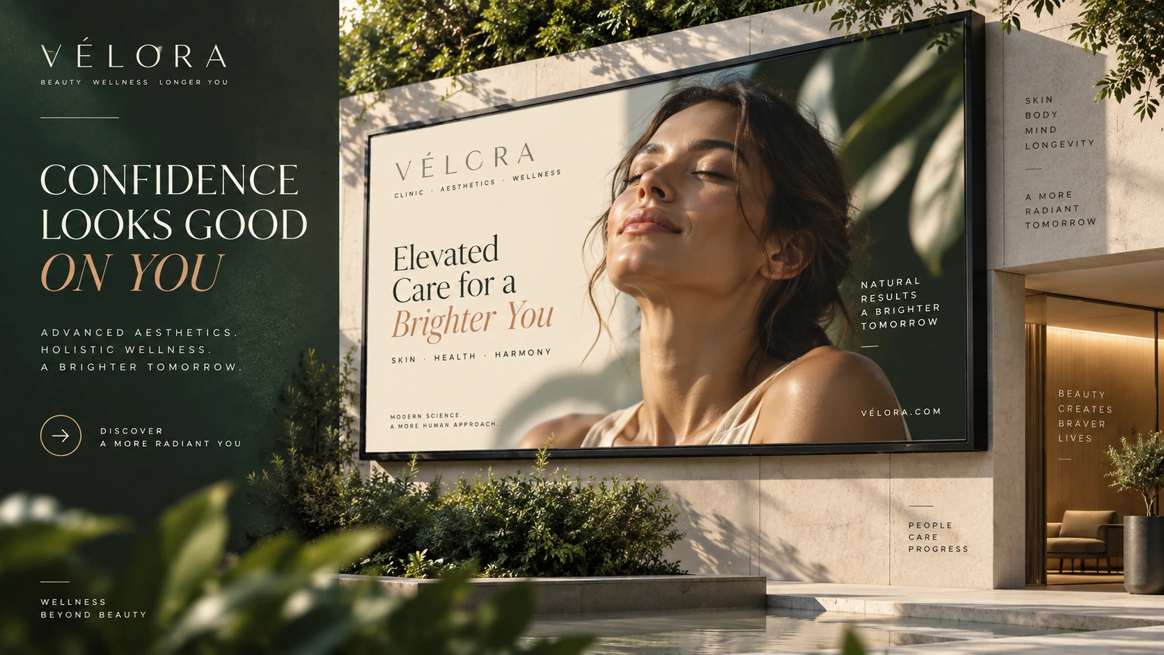 VÉLORA RESIDENCES · OOH / outdoor 021 · Identity exploration · beauty
