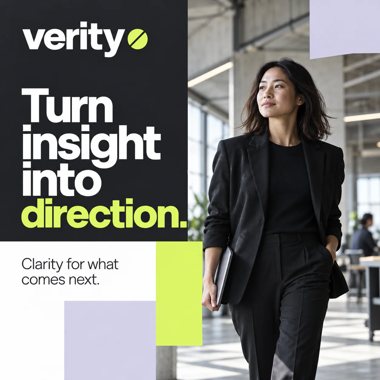 VERITY · Digital ad 2 · Offset rectangles