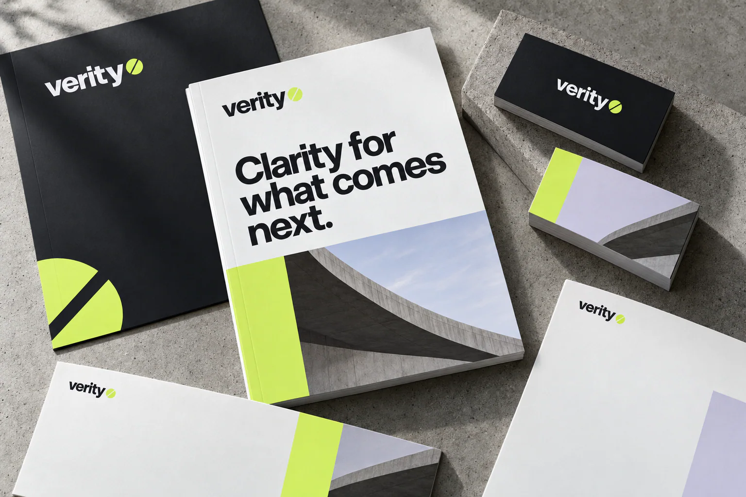 VERITY · Identity in use · mockup