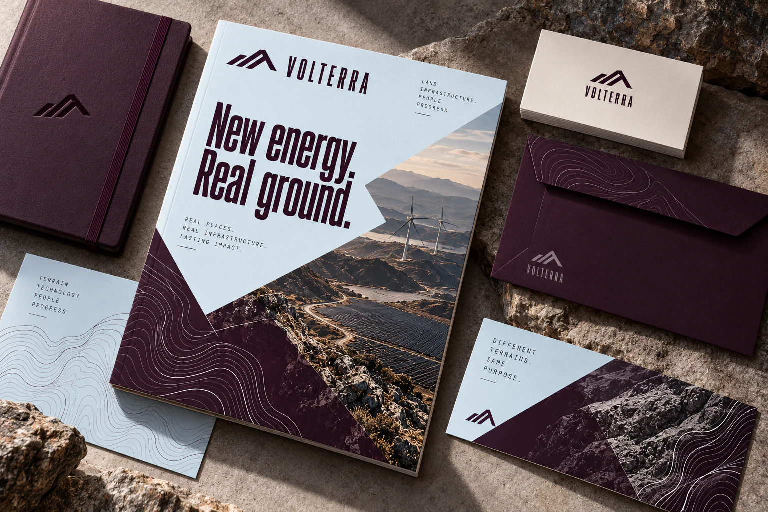VOLTERRA · Identity in use · mockup