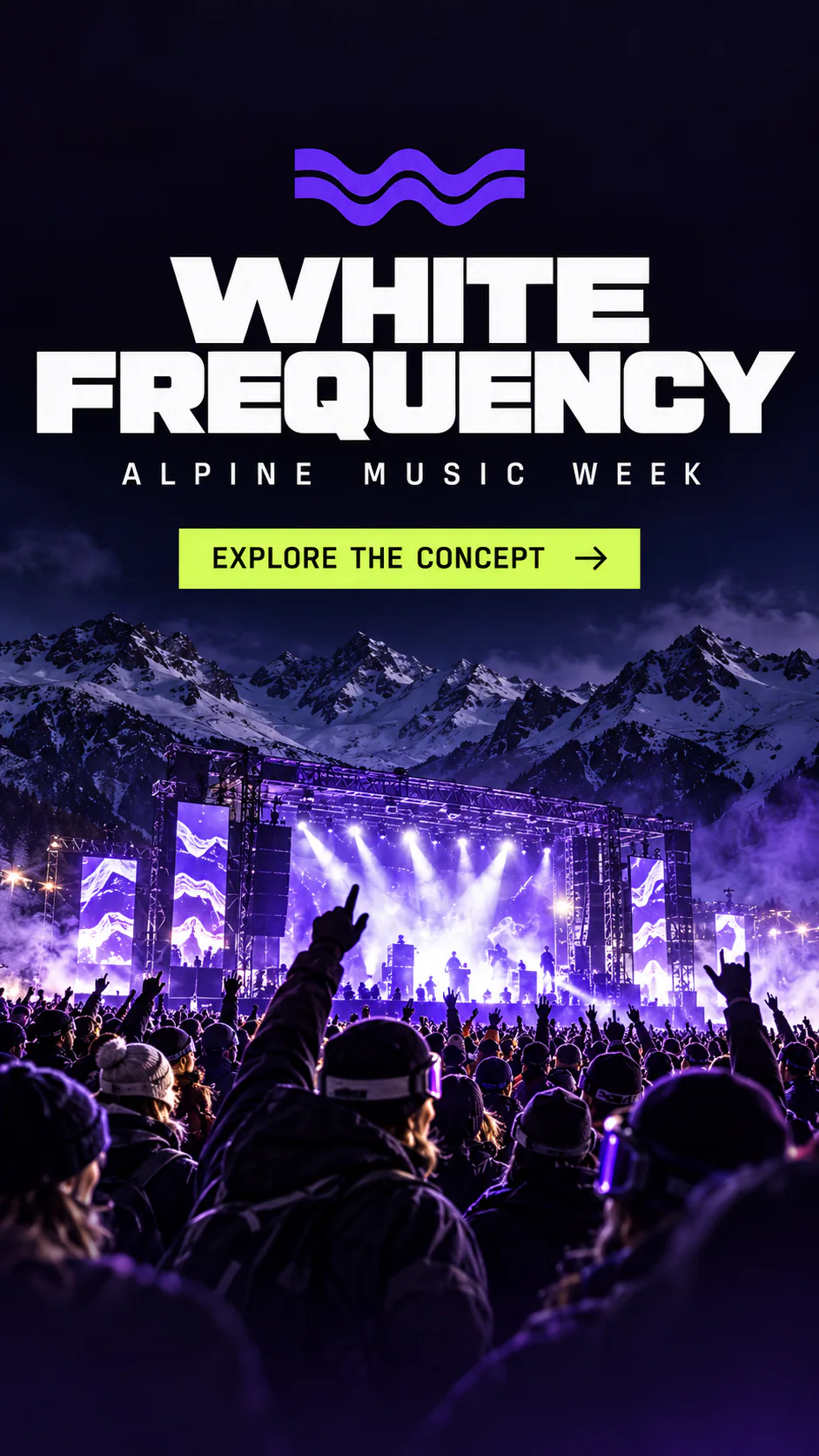 WHITE FREQUENCY · Vertical format · variation 1