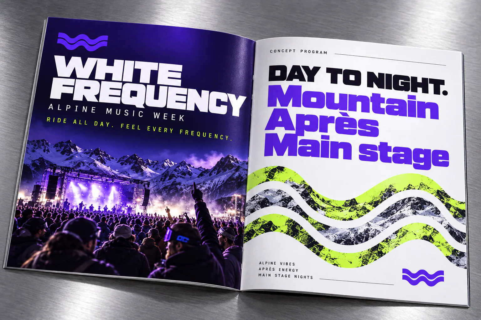 WHITE FREQUENCY · Identity in use · mockup